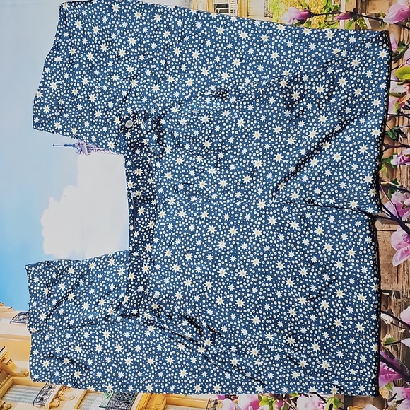 Polo Ralph Lauren Pants - Polo Ralph Lauren Starburst-Motif Satin Wide-Leg Graphic Print Pants Size 6 New